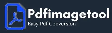 Pdfimagetool logo with a blue PDF icon and the tagline Easy PDF Conversion.